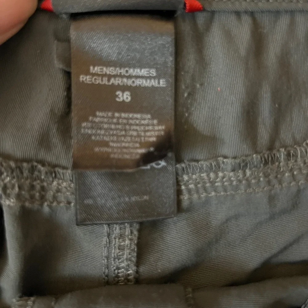 Mens The North Face Cargo Shorts Hiking Outdoor Gray 36 Flaw
